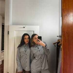Banana republic Gray Button-Up Shirt